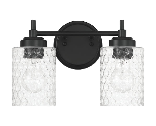 60502-FB - Claire 2 Light 12.75" Wide Vanity Light - Flat Black
