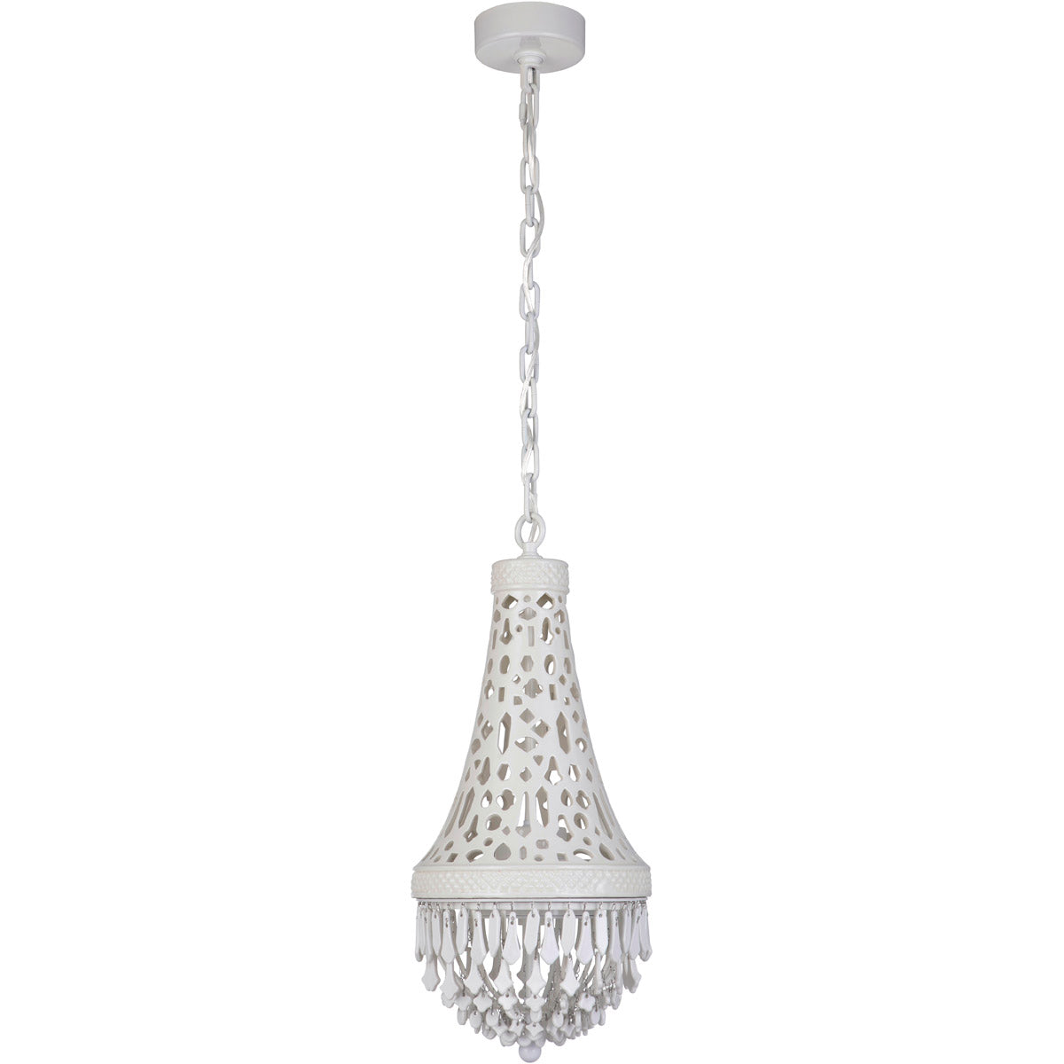 50920-W-LED - Nico 1 Light 10.13" Wide Chandelier - White