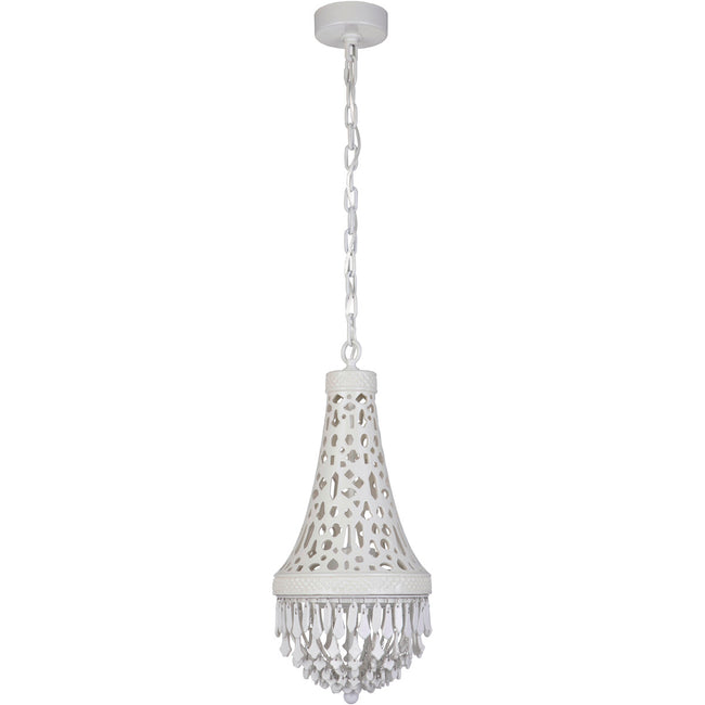 50920-W-LED - Nico 1 Light 10.13" Wide Chandelier - White
