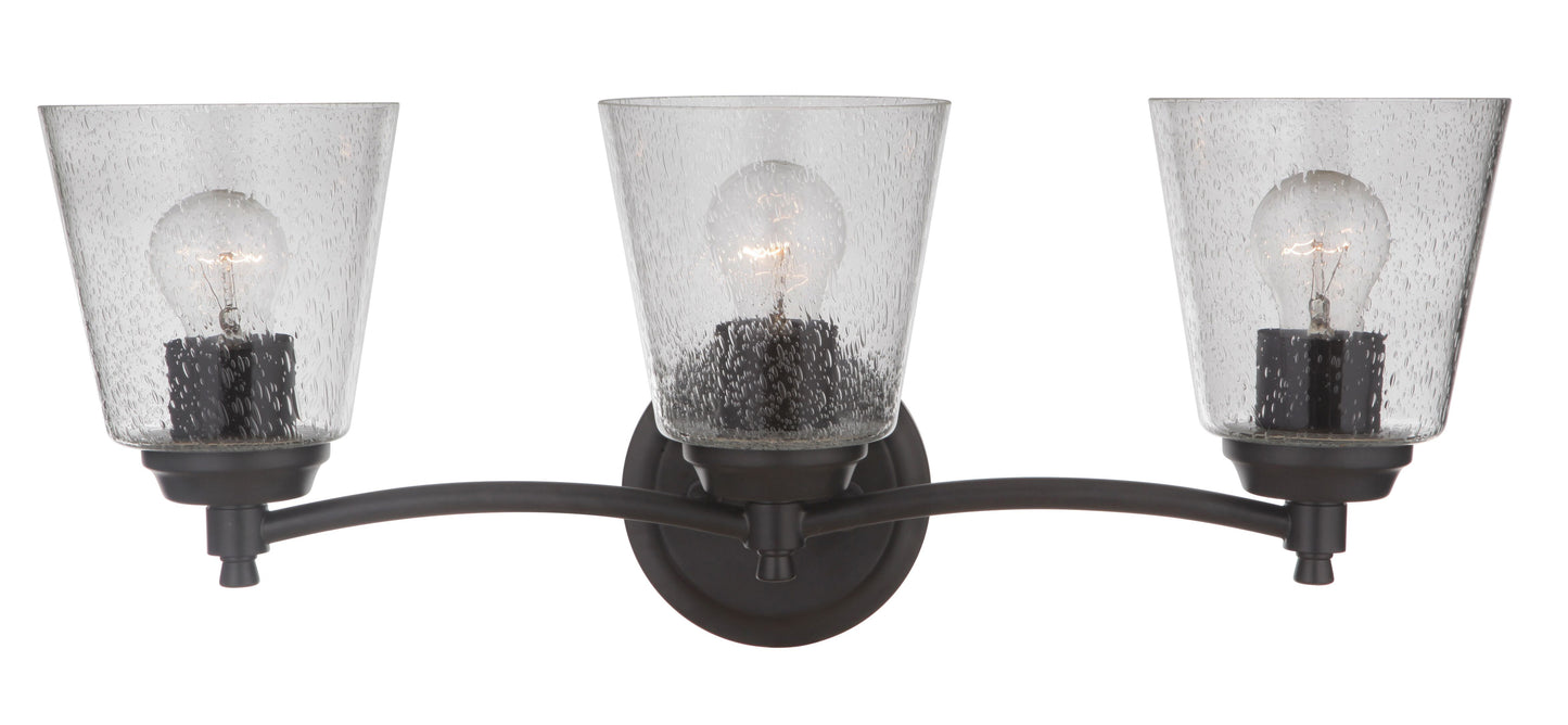 50203-FB - Tyler 3 Light 22" Wide Vanity Light - Flat Black