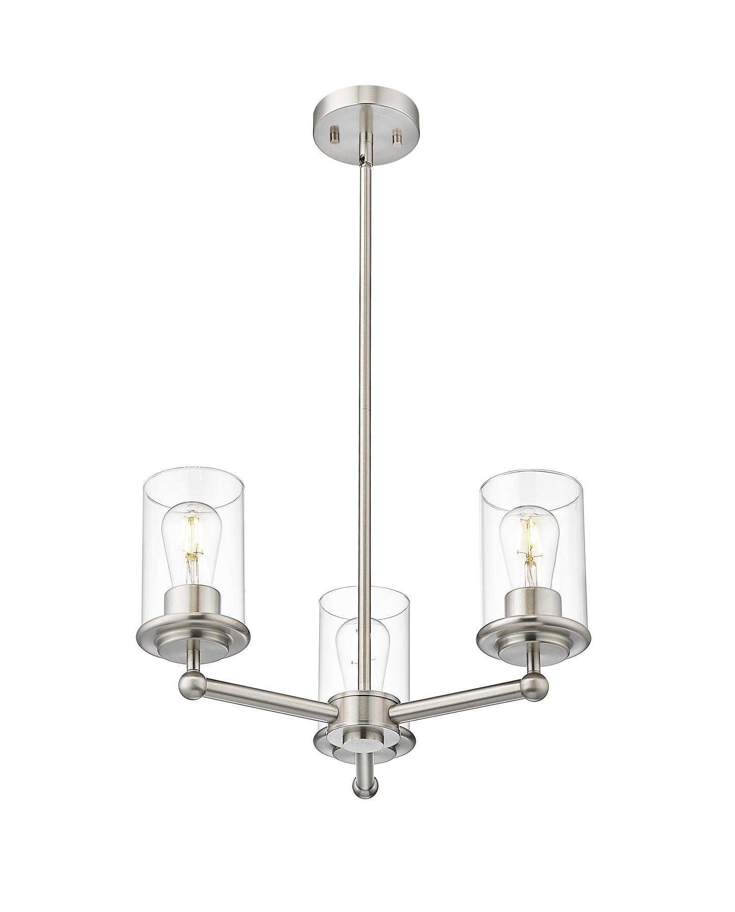 742-3BN - Thayer 3 Light 19" Chandelier - Brushed Nickel