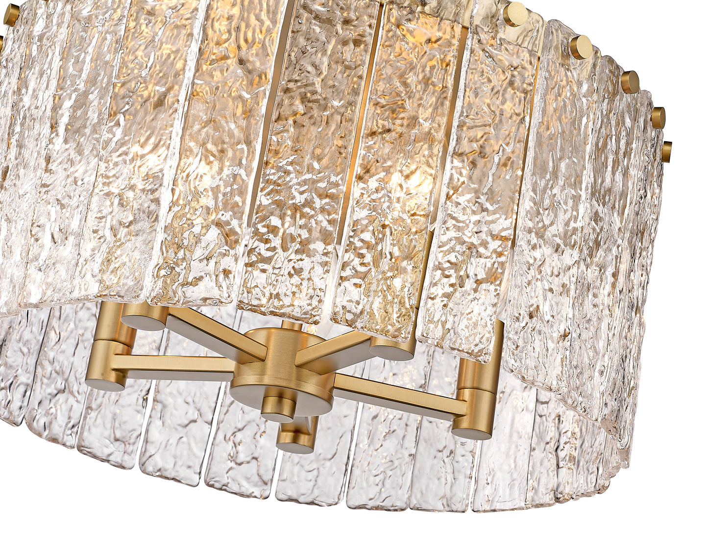 1943F16-MGLD - Glacier 5 Light Flush 17" Mount - Modern Gold