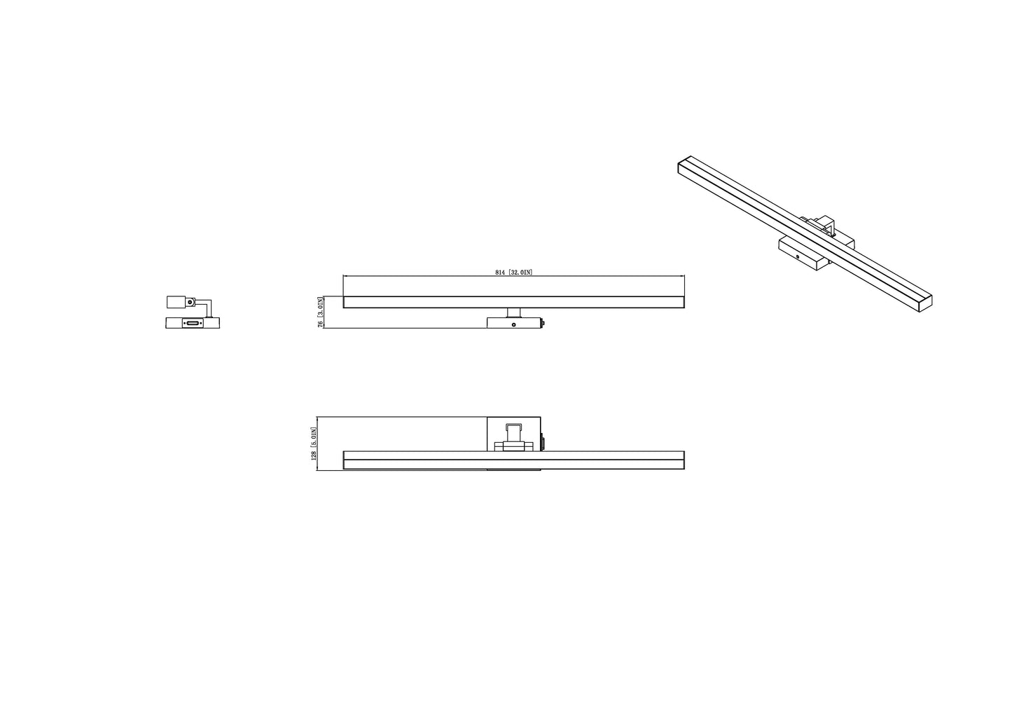 1009-32W-CH-LED - Liam 1 Light 32" Vanity - Chrome