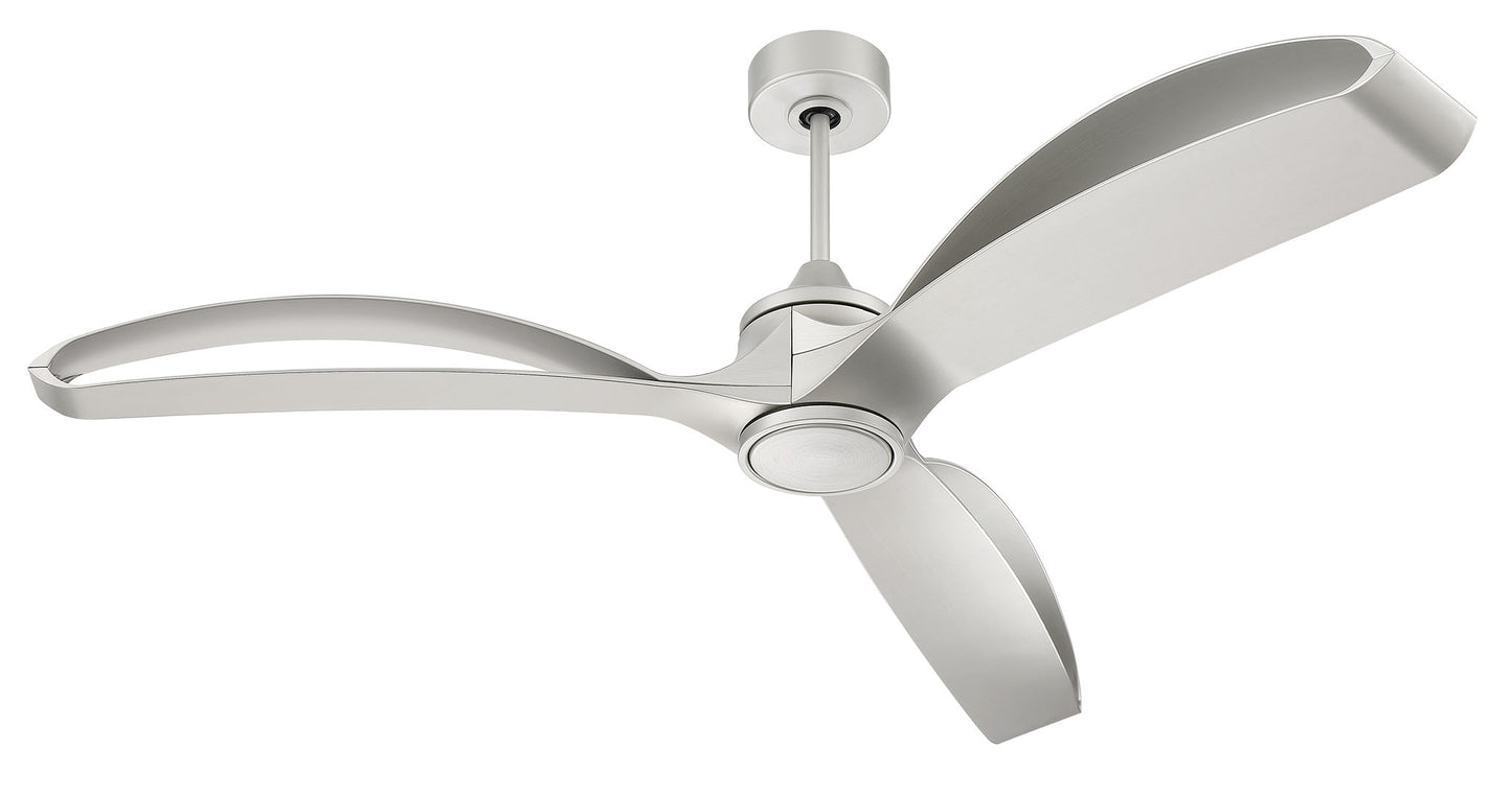 BDX60PN3 - Bandeaux 60" 3 Blade Indoor Outdoor Ceiling Fan with Light Kit - Painted Nickel