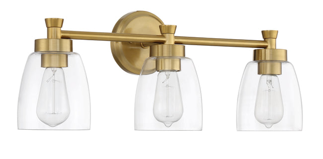 12724SB3 - Henning 3 Light 24" Wide Vanity Light - Satin Brass