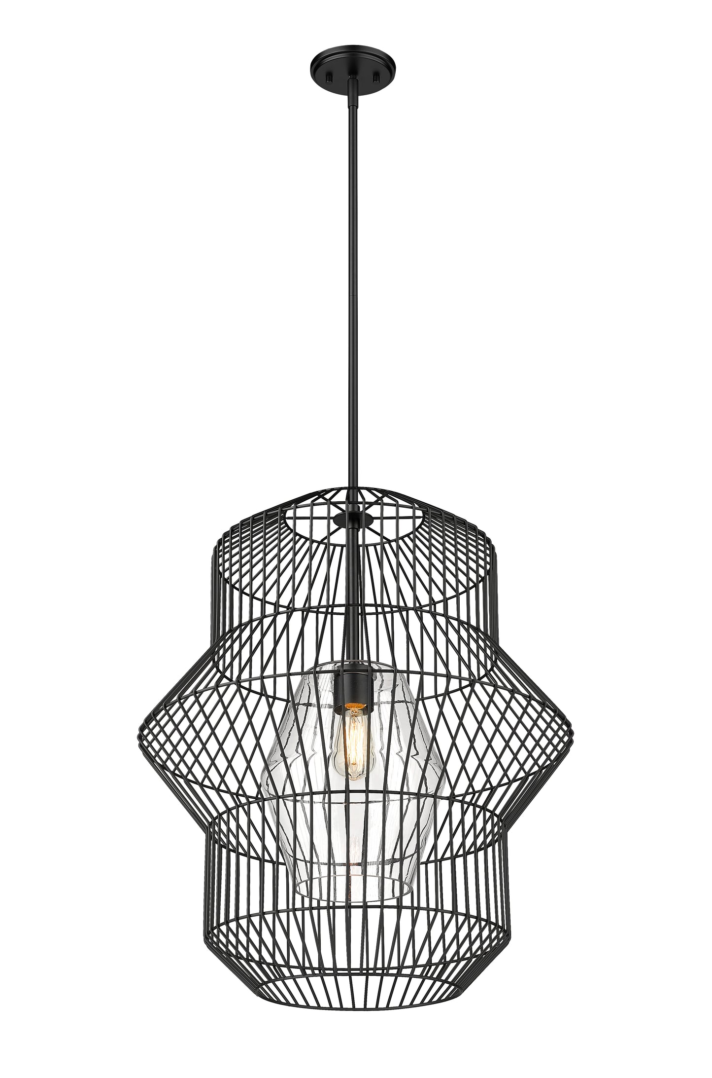 1941P24-MB - Orsay 1 Light 24" Pendant - Matte Black
