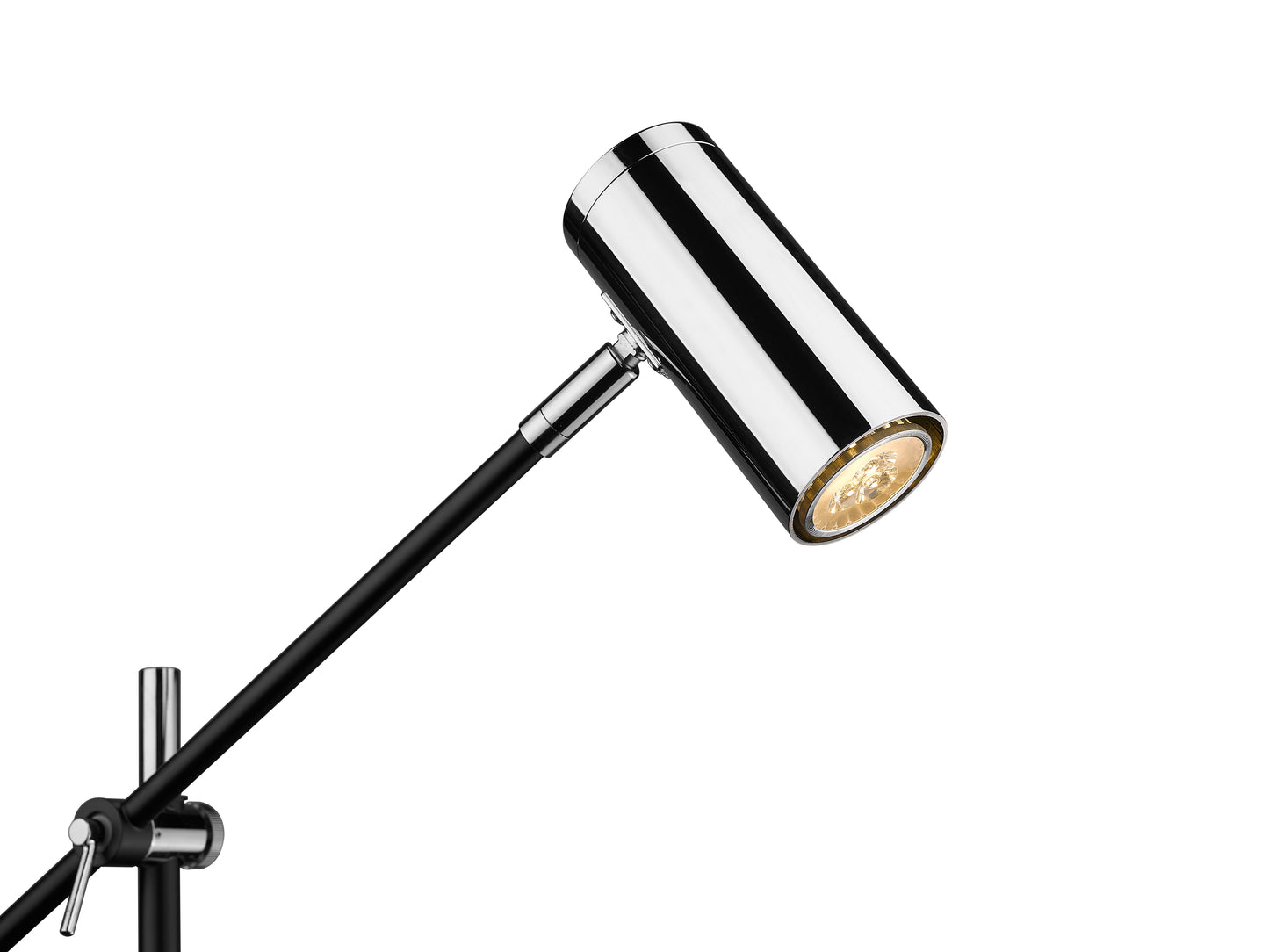 814FL-MB-PN - Calumet 1 Light Floor 48" Lamp - Matte Black / Polished Nickel