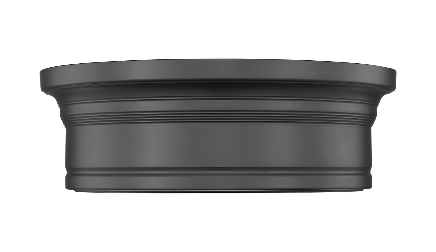 7702F12-MB-LED - Bentley 1 Light Flush 12" Mount - Matte Black