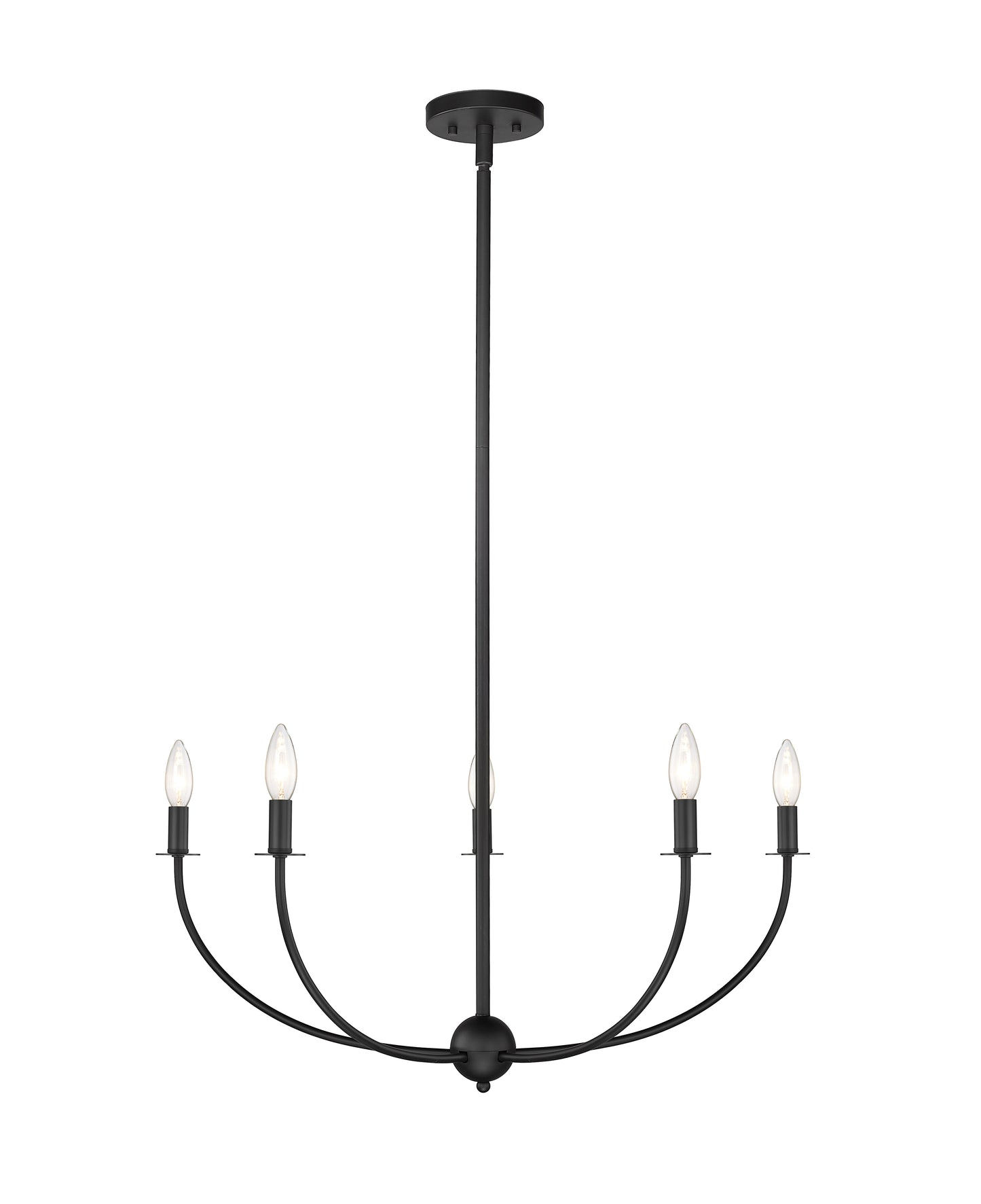 3040-32MB - Shannon 5 Light 32" Chandelier - Matte Black
