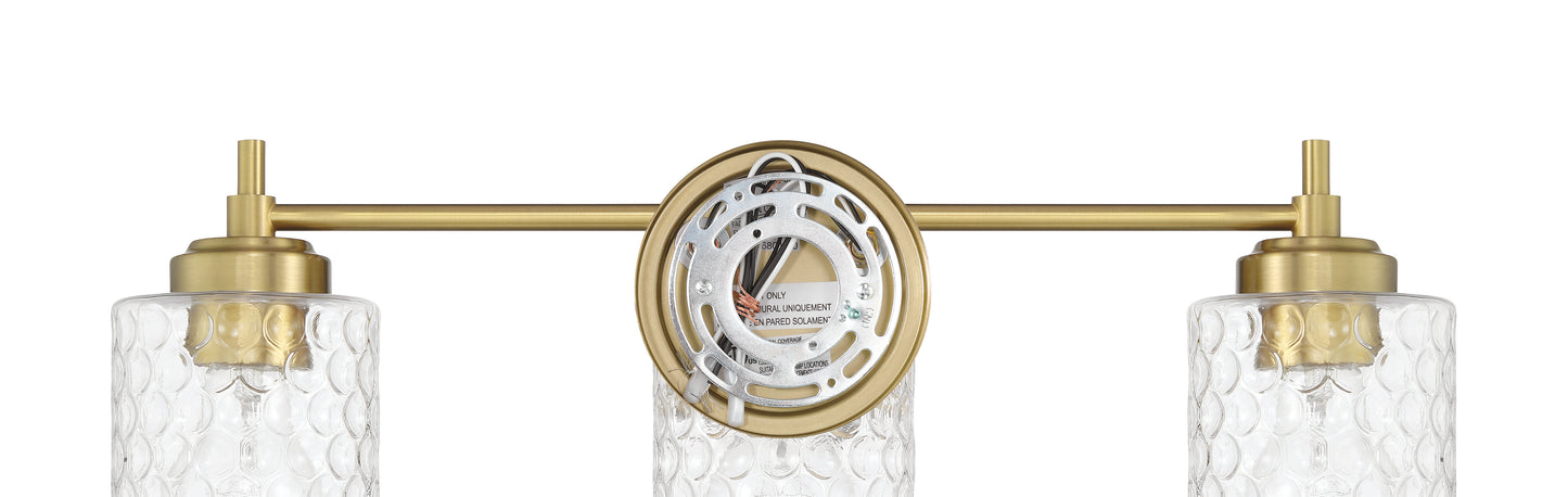 60503-SB - Claire 3 Light 21" Wide Vanity Light - Satin Brass