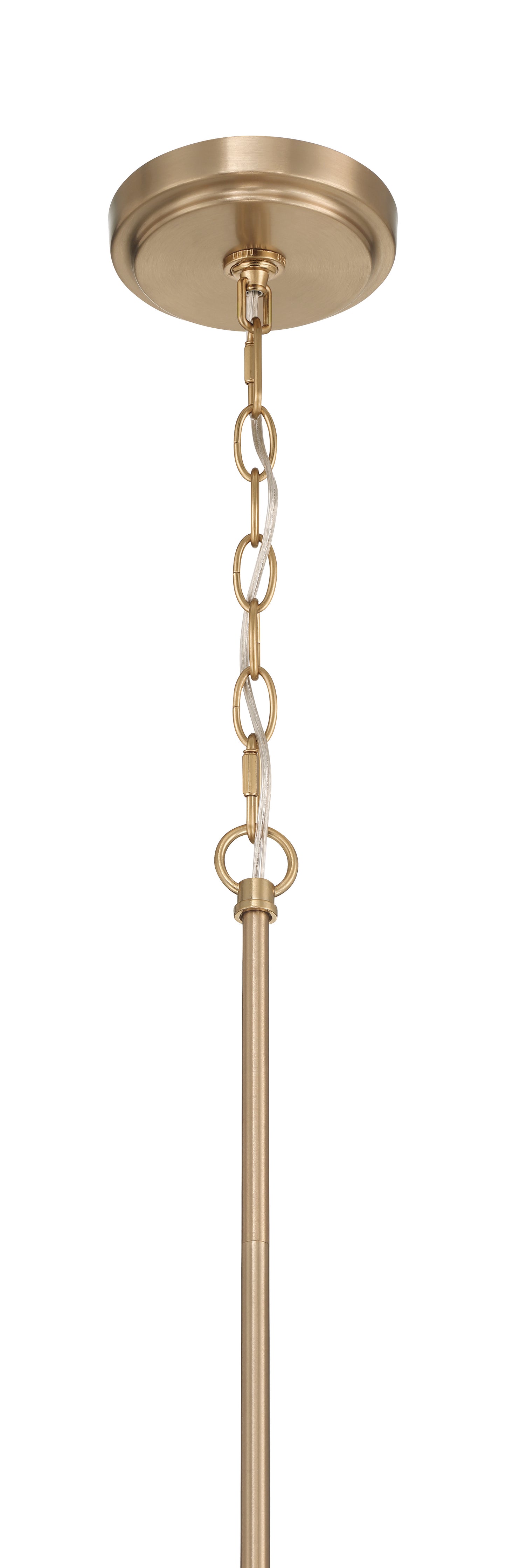 61126-CPZ - Pleated 6 Light 35" Wide Chandelier - Premium Bronze