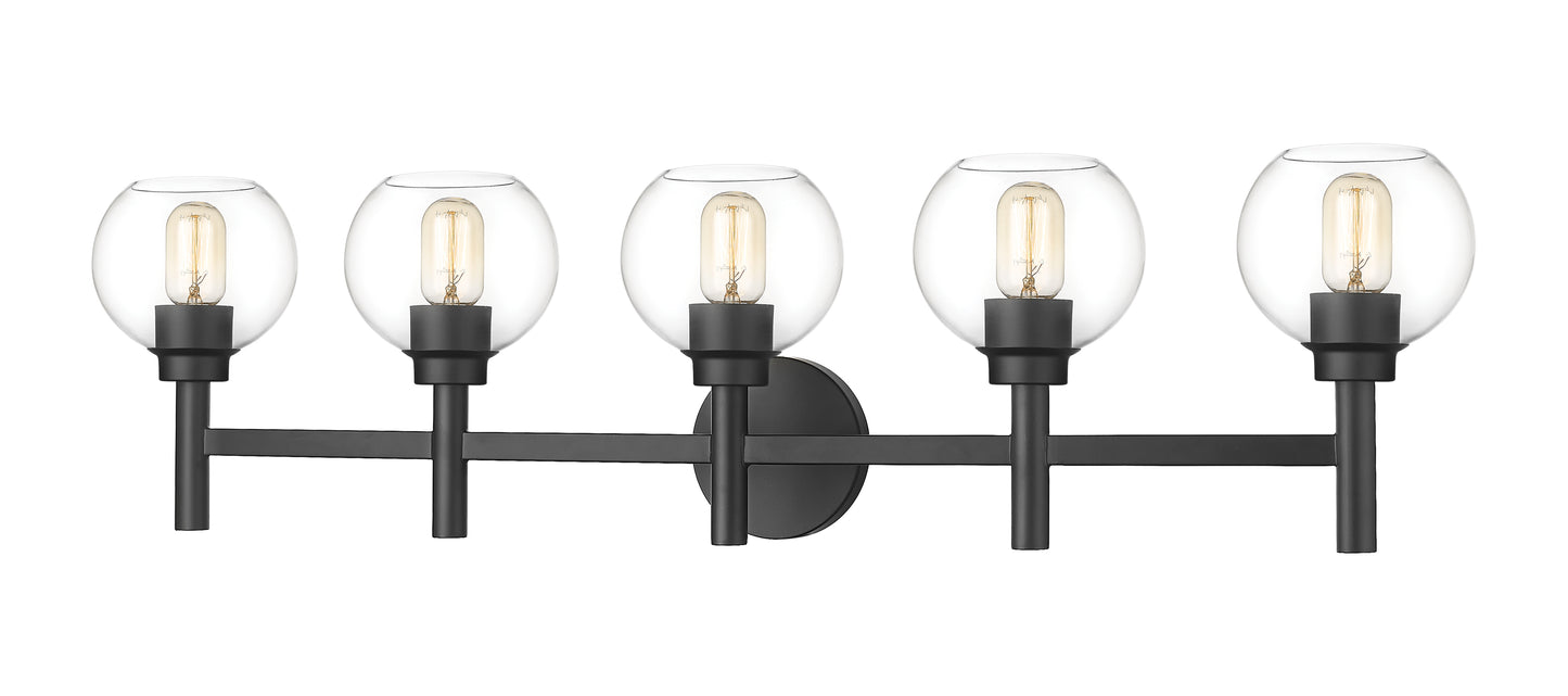 7502-5V-MB - Sutton 5 Light 40" Vanity - Matte Black