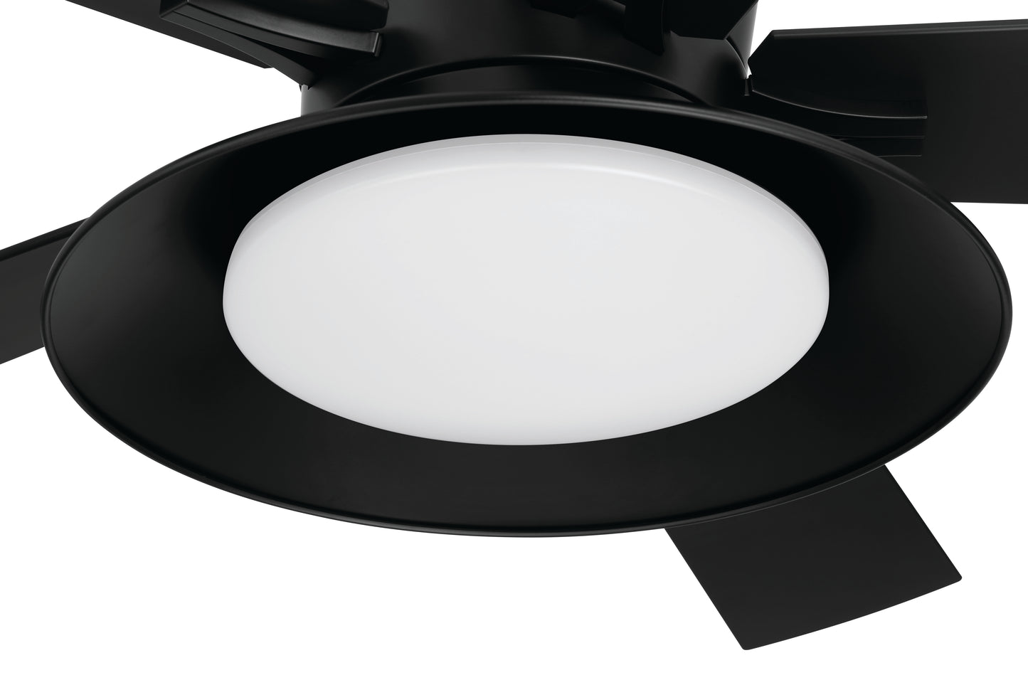 TOP52FB5 - Topper 52" 5 Blade Indoor Outdoor Ceiling Fan with Light Kit - Flat Black
