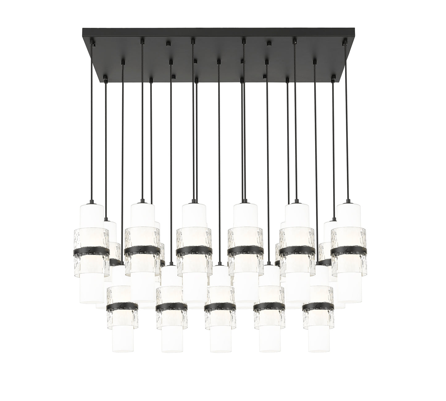 1946P-17L-MB - Cayden 17 Light Linear 42" Chandelier - Matte Black