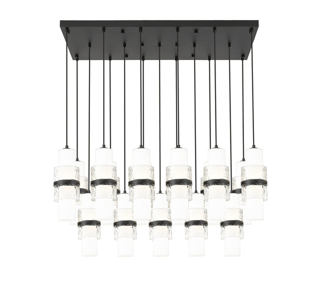 1946P-17L-MB - Cayden 17 Light Linear 42" Chandelier - Matte Black