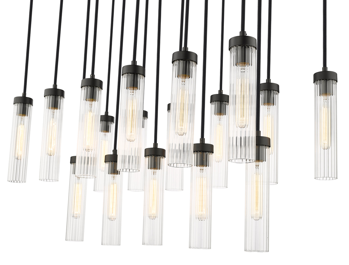 740P-17L-MB - Beau 17 Light Linear 42" Chandelier - Matte Black