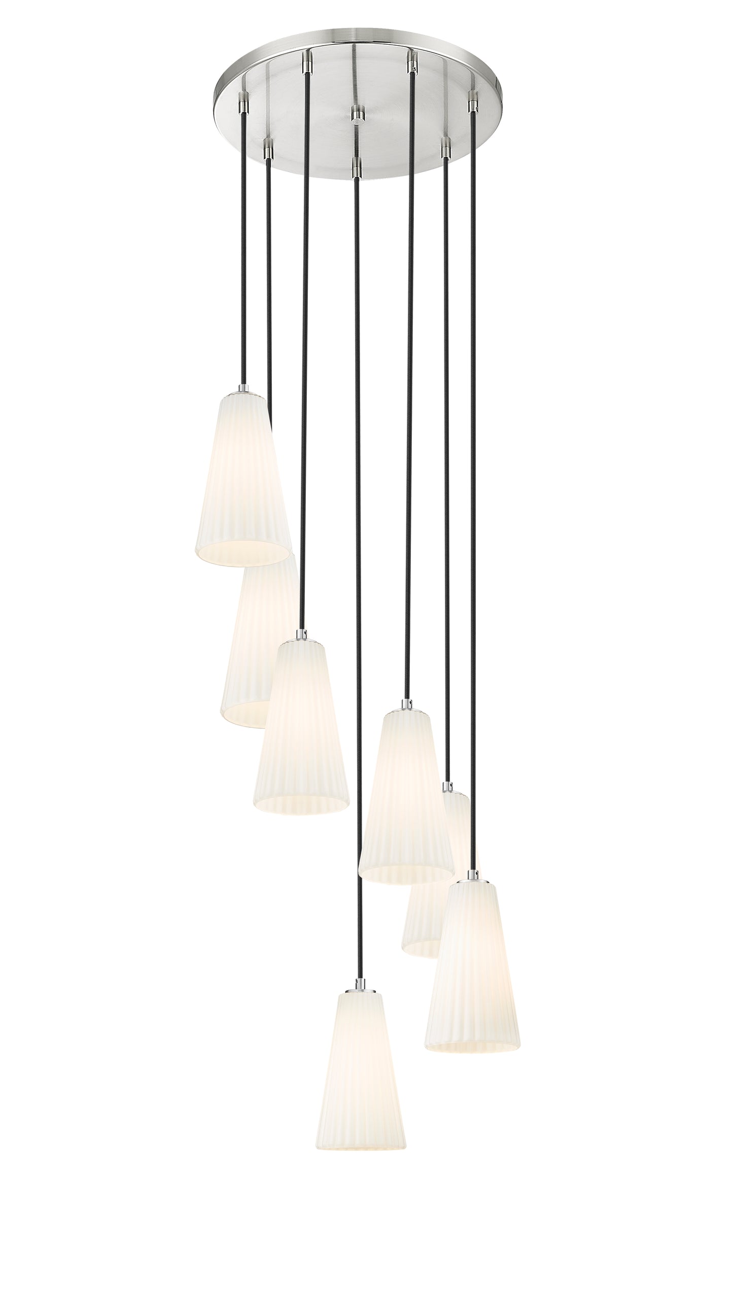 3043P6-7R-BN - Farrell 7 Light 18" Chandelier - Brushed Nickel