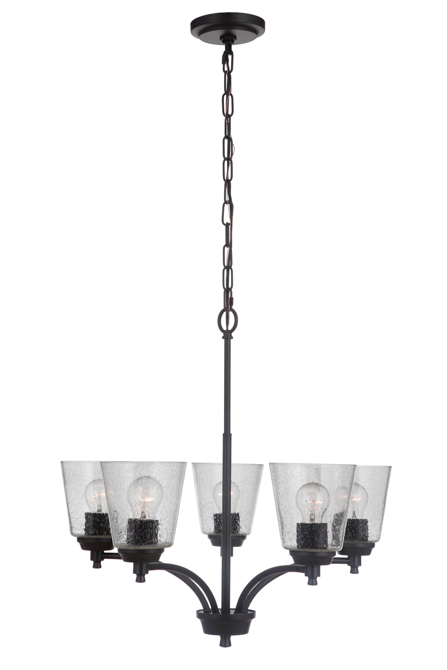50225-FB - Tyler 5 Light 24" Wide Chandelier - Flat Black
