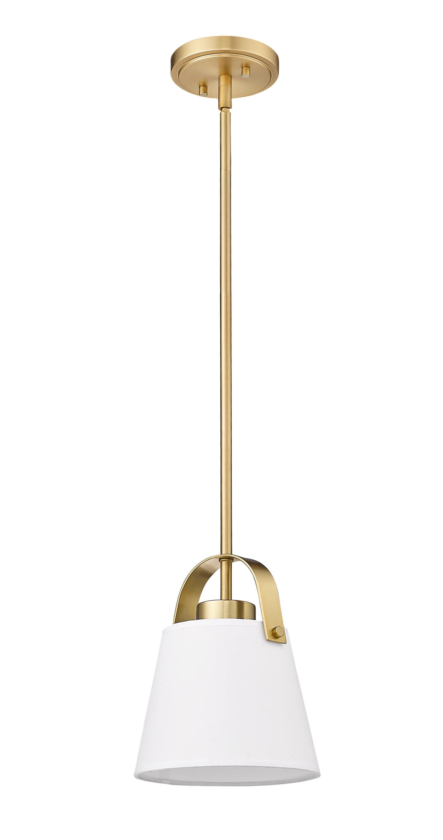 743P8-HBR - Z-Studio 1 Light 8" Pendant - Heritage Brass