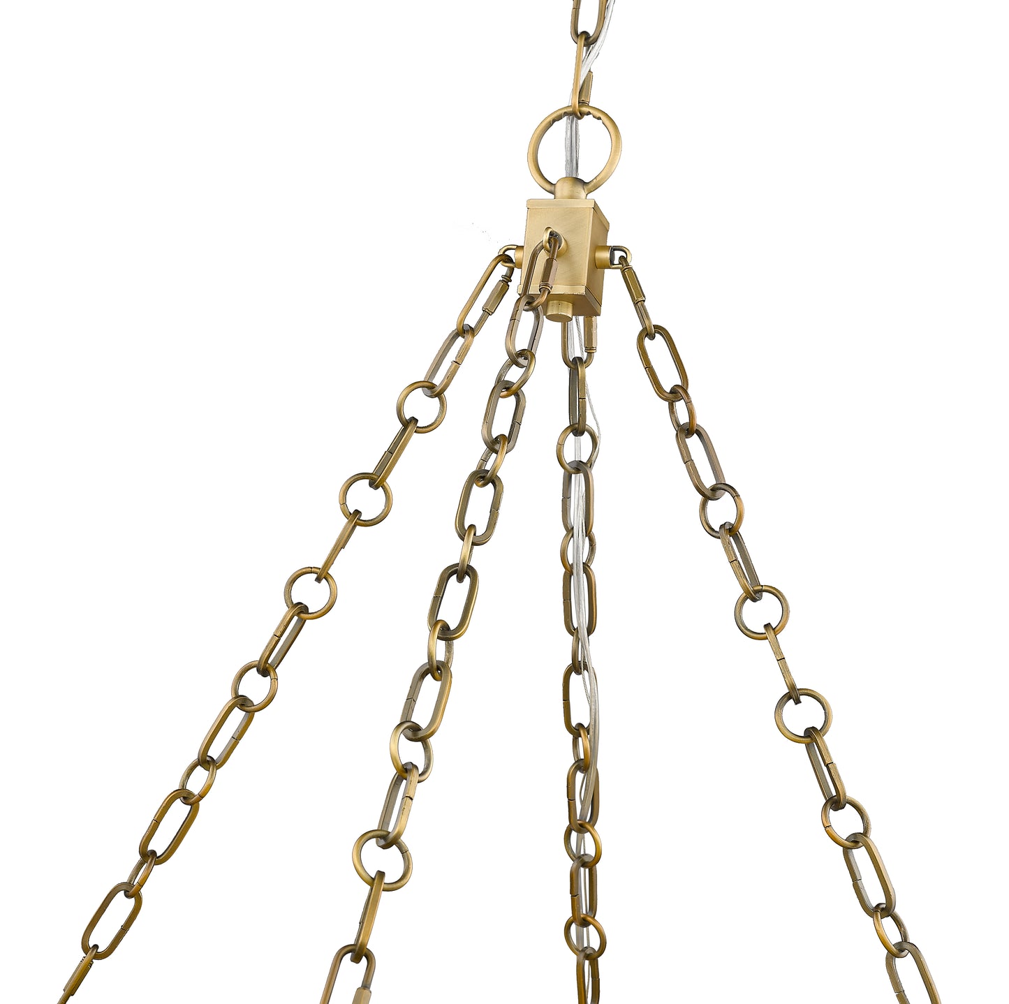 1944P22-RB-LED - Anders 3 Light 22" Chandelier - Rubbed Brass