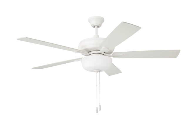 ECF211W5-WWOK - EOS 2 Light Frosted White Bowl 52" Ceiling Fan 52" 5 Blade Ceiling Fan with Light Kit