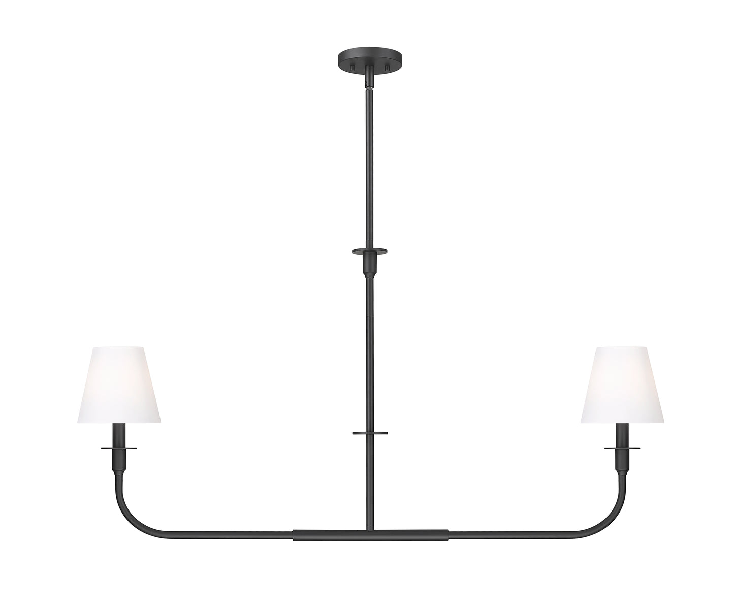 3049-42L-MB - Tova 2 Light Linear 46" Chandelier - Matte Black