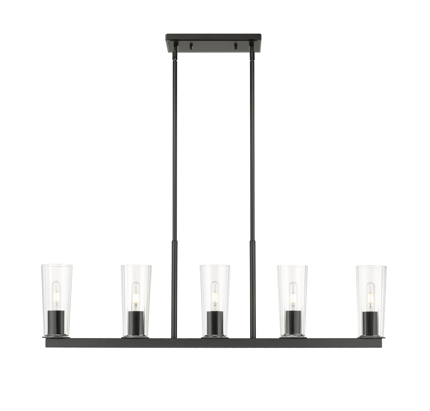 826-5L-MB - Titus 5 Light Linear 44" Chandelier - Matte Black