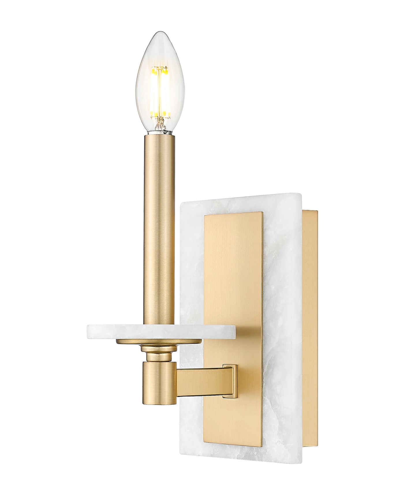 3045-1S-MGLD - Kaden 1 Light Wall 9" Sconce - Modern Gold