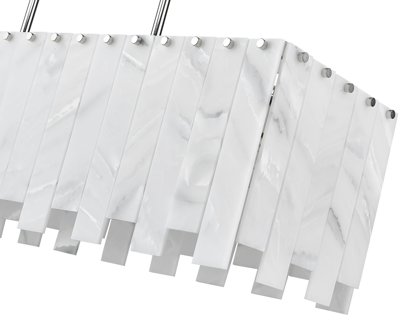 345-40L-PN - Viviana 5 Light Linear 41" Chandelier - Polished Nickel