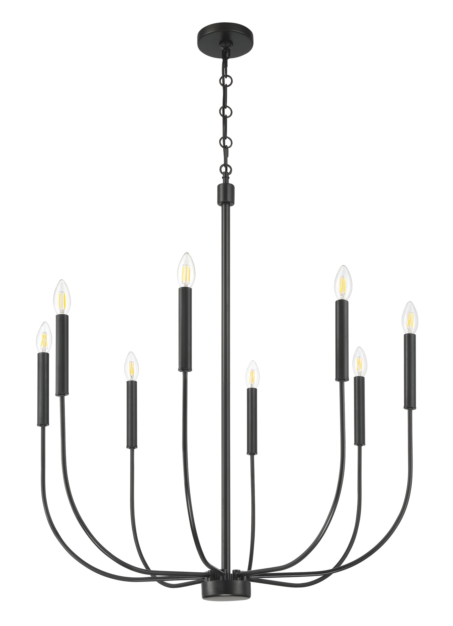 59828-FB - Traci 8 Light 31" Wide Chandelier - Flat Black