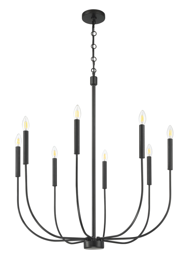 59828-FB - Traci 8 Light 31" Wide Chandelier - Flat Black