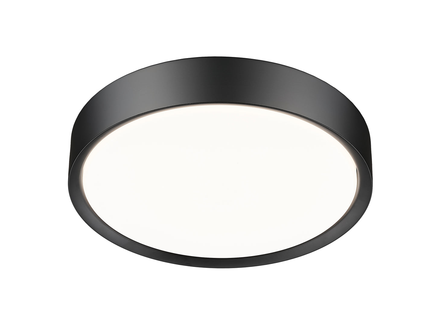 1014F16-MB-LED - Kawan 1 Light Flush 16" Mount - Matte Black