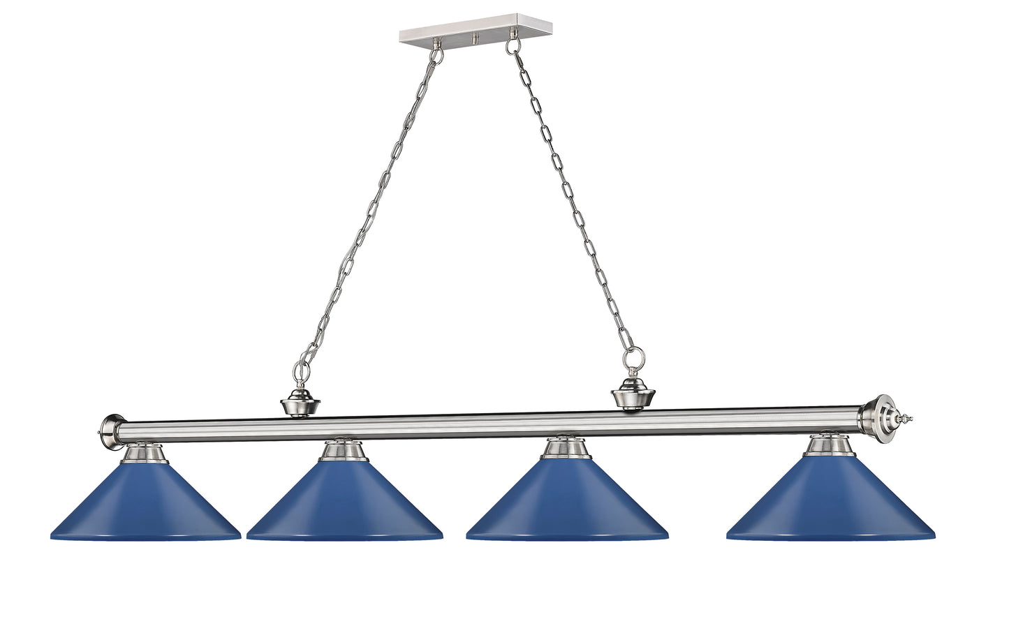 2306-4BN-MNB - Cordon 4 Light 82" Billiard - Brushed Nickel