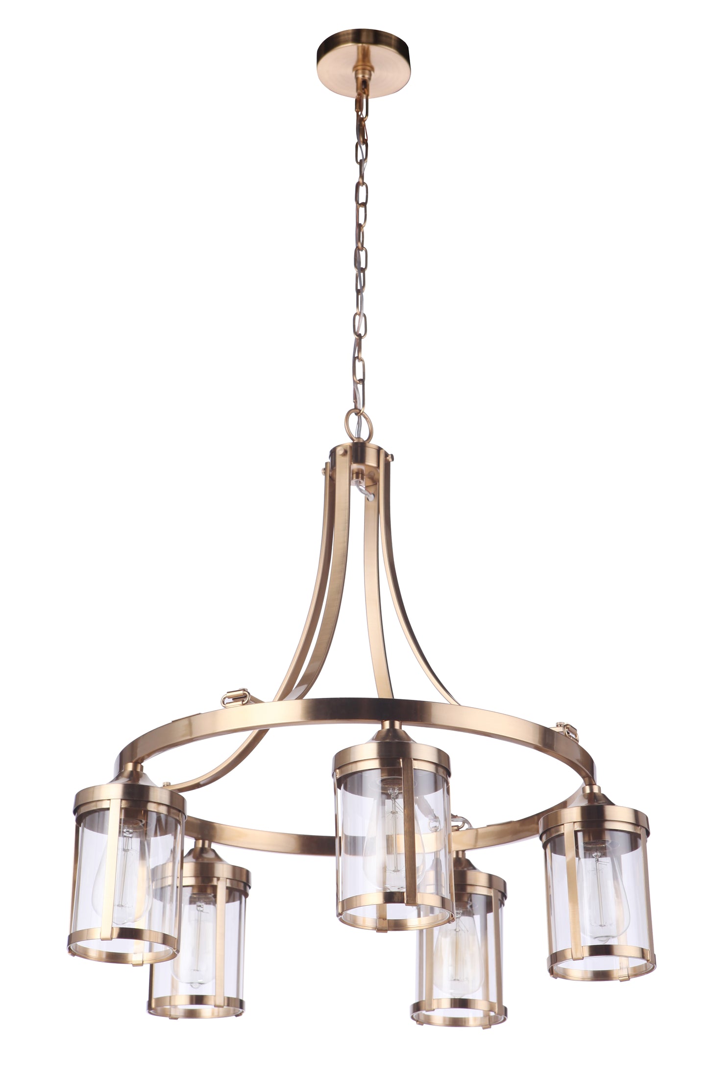 55325-SB - Elliot 5 Light 27" Wide Chandelier - Satin Brass