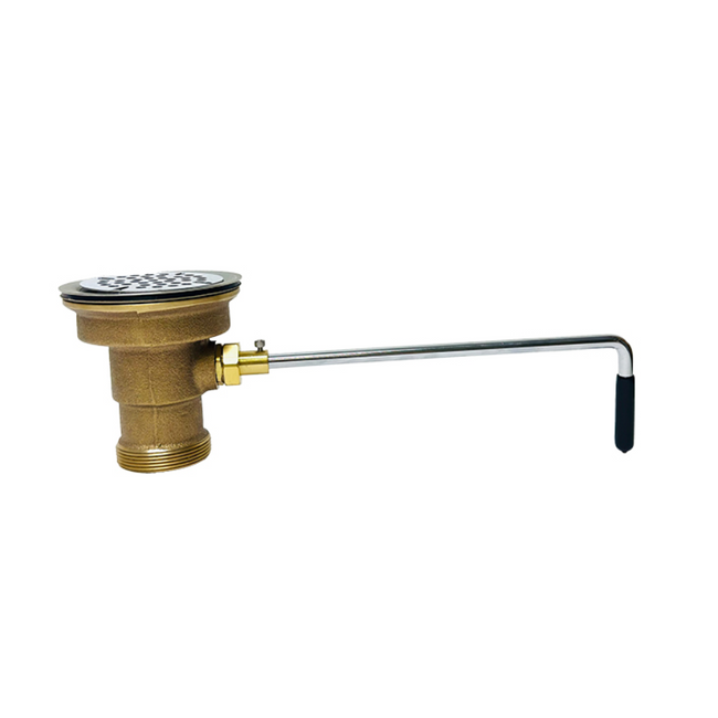 22209 - DrainKing Flat Strainer Brass