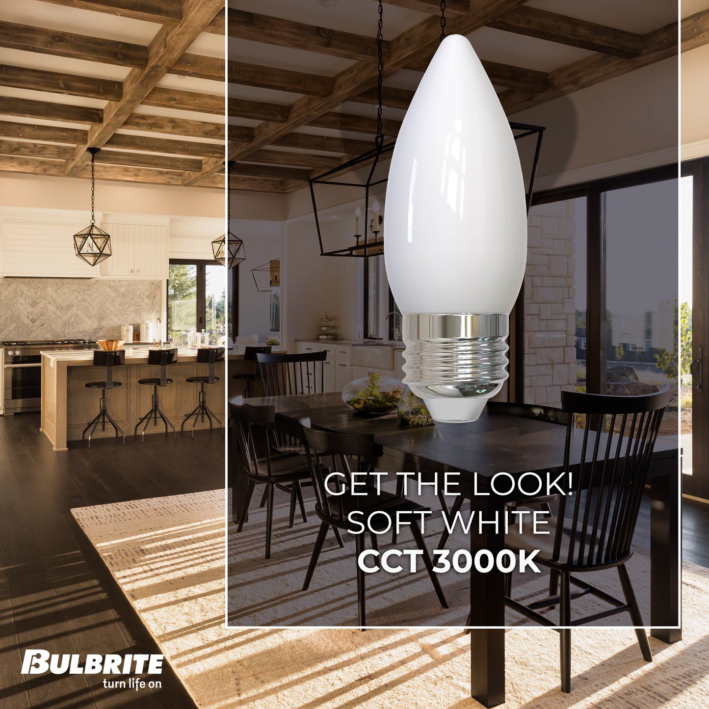 776736 - Dimmable Milky B11 LED Light Bulb - 5.5 Watt - 3000K - 3 Pack