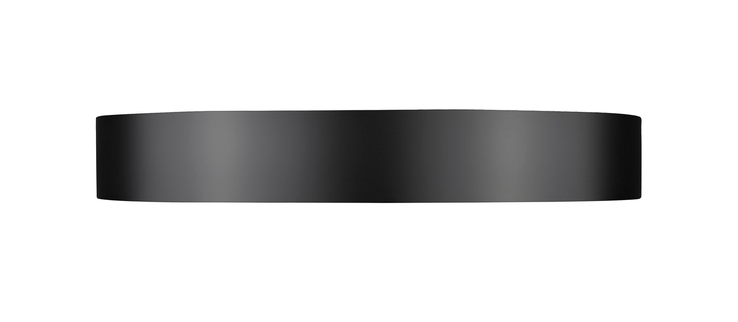 1014F20-MB-MGLD-LED - Kawan 1 Light Flush 20" Mount - Matte Black / Modern Gold