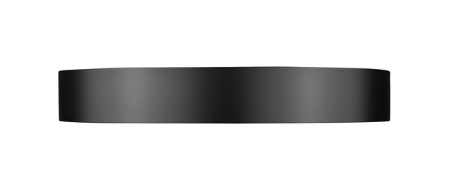 1014F20-MB-MGLD-LED - Kawan 1 Light Flush 20" Mount - Matte Black / Modern Gold