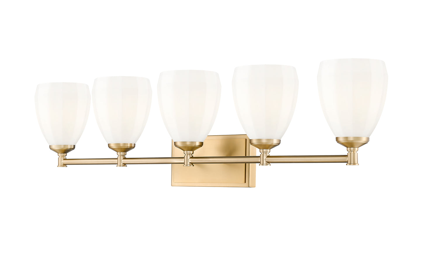 7004-5V-MGLD - Oren 5 Light 38" Vanity - Modern Gold