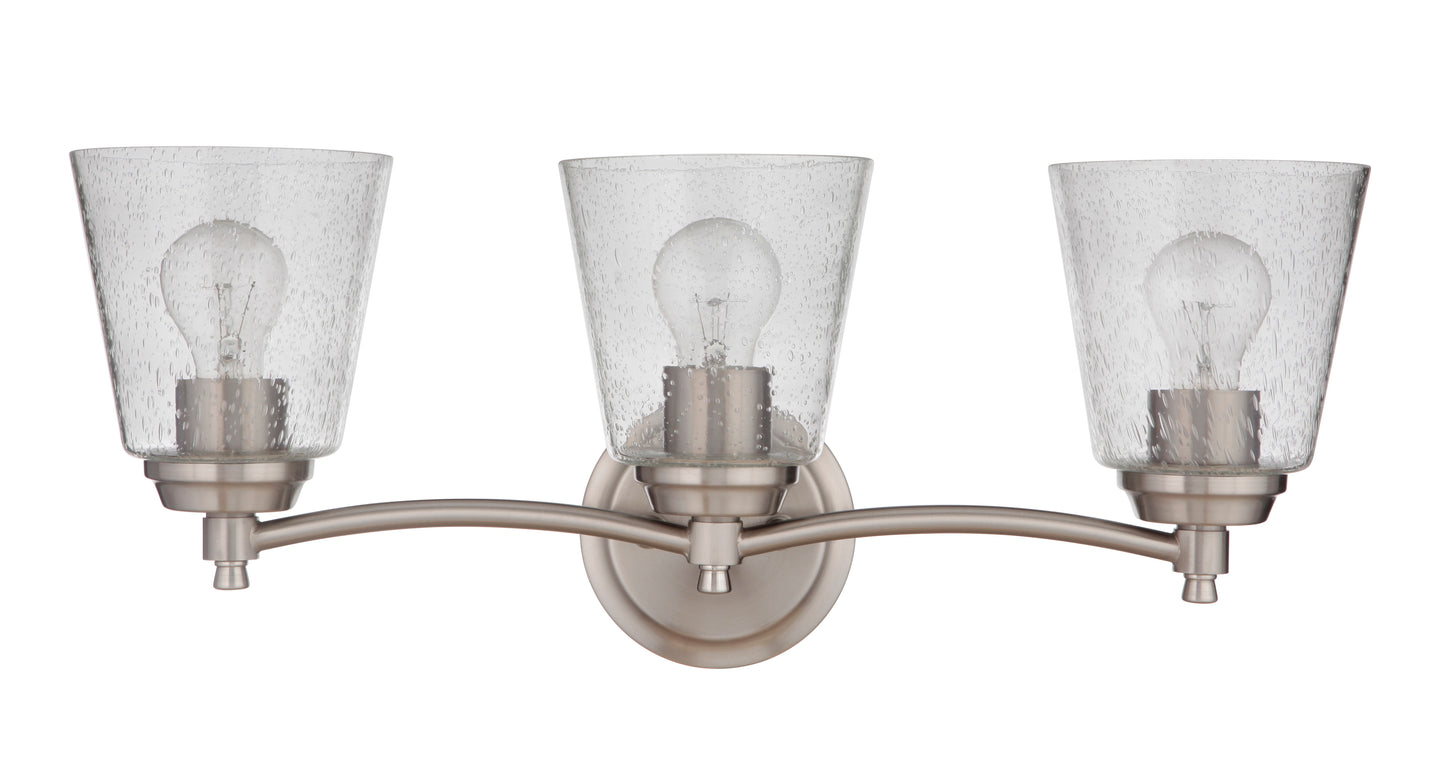 50203-BNK - Tyler 3 Light 22" Wide Vanity Light - Brushed Nickel