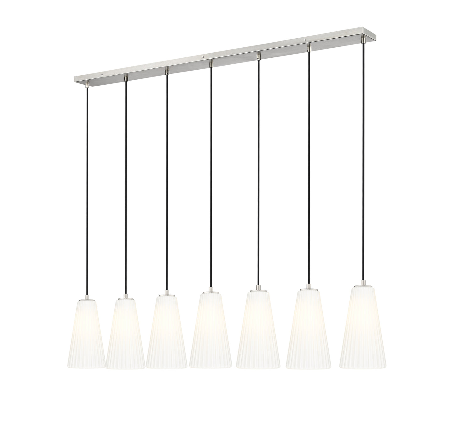 3043P6-7L-BN - Farrell 7 Light Linear 54" Chandelier - Brushed Nickel