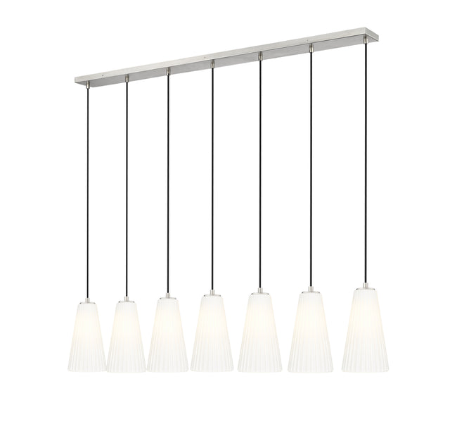 3043P6-7L-BN - Farrell 7 Light Linear 54" Chandelier - Brushed Nickel