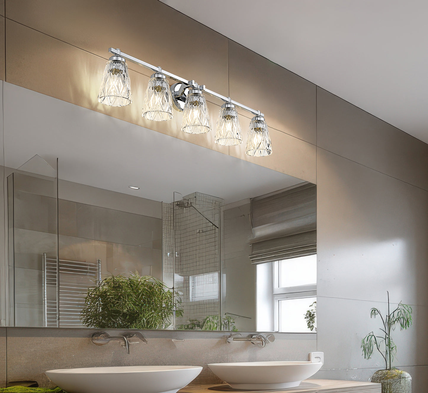 1960-5V-CH - Andree 5 Light 40" Vanity - Chrome