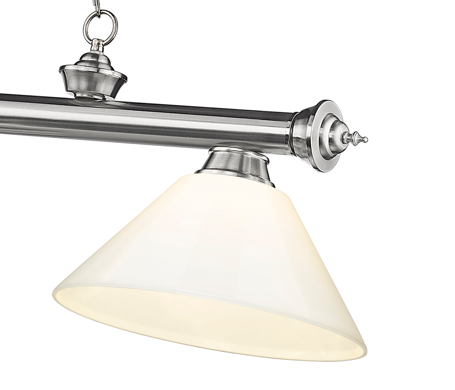 2306-3BN-PWH - Cordon 3 Light 57" Billiard - Brushed Nickel