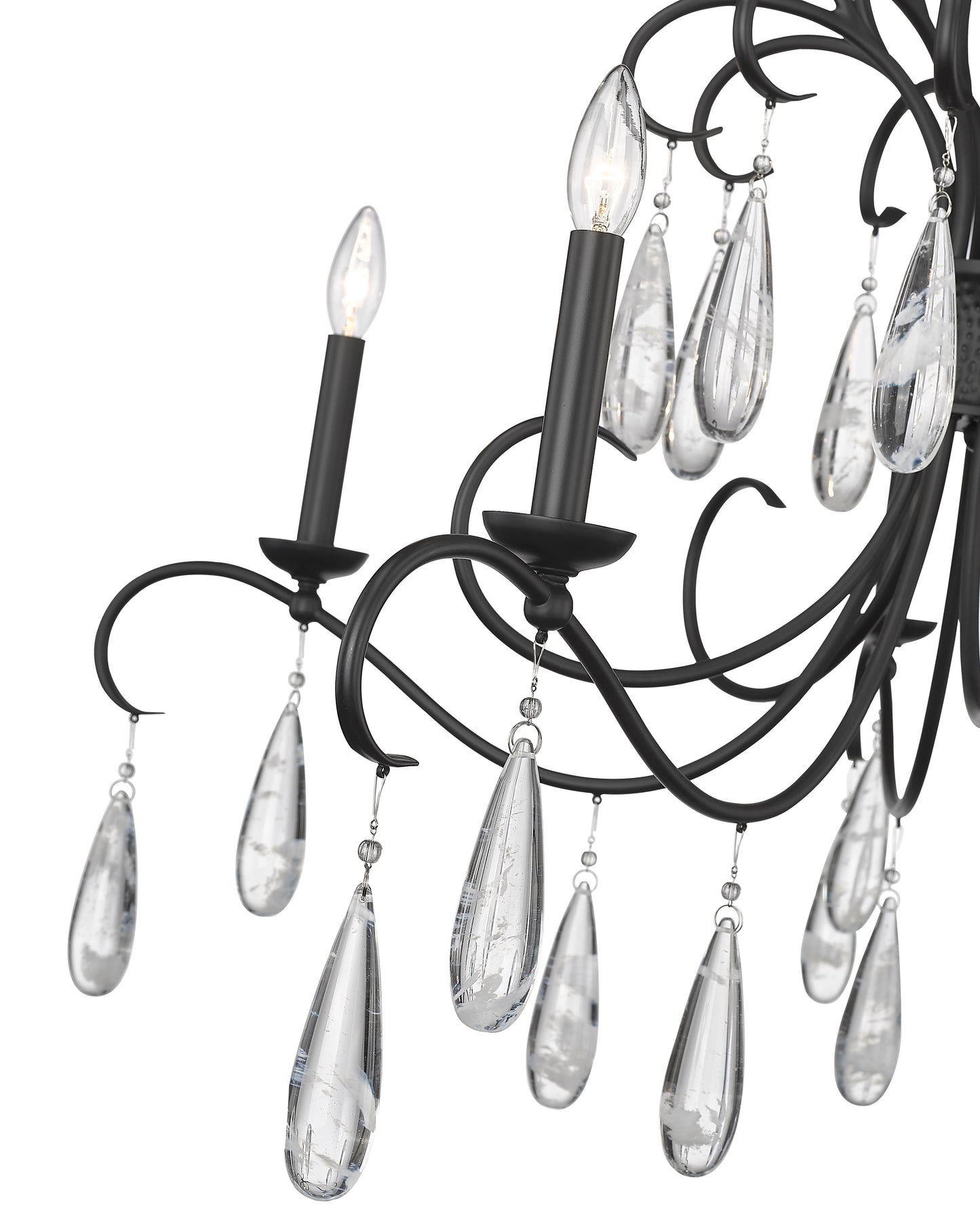 3039-38MB - Amara 5 Light 38" Chandelier - Matte Black