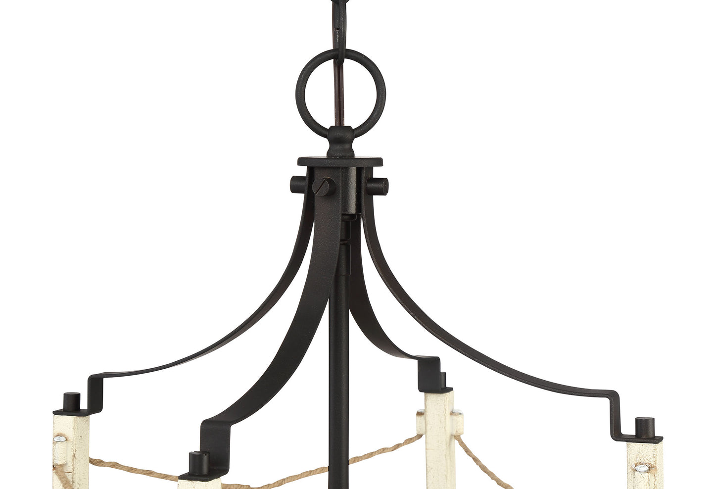 52334-CWESP - Cavendish 4 Light 14" Wide Foyer Light - Cottage White / Espresso