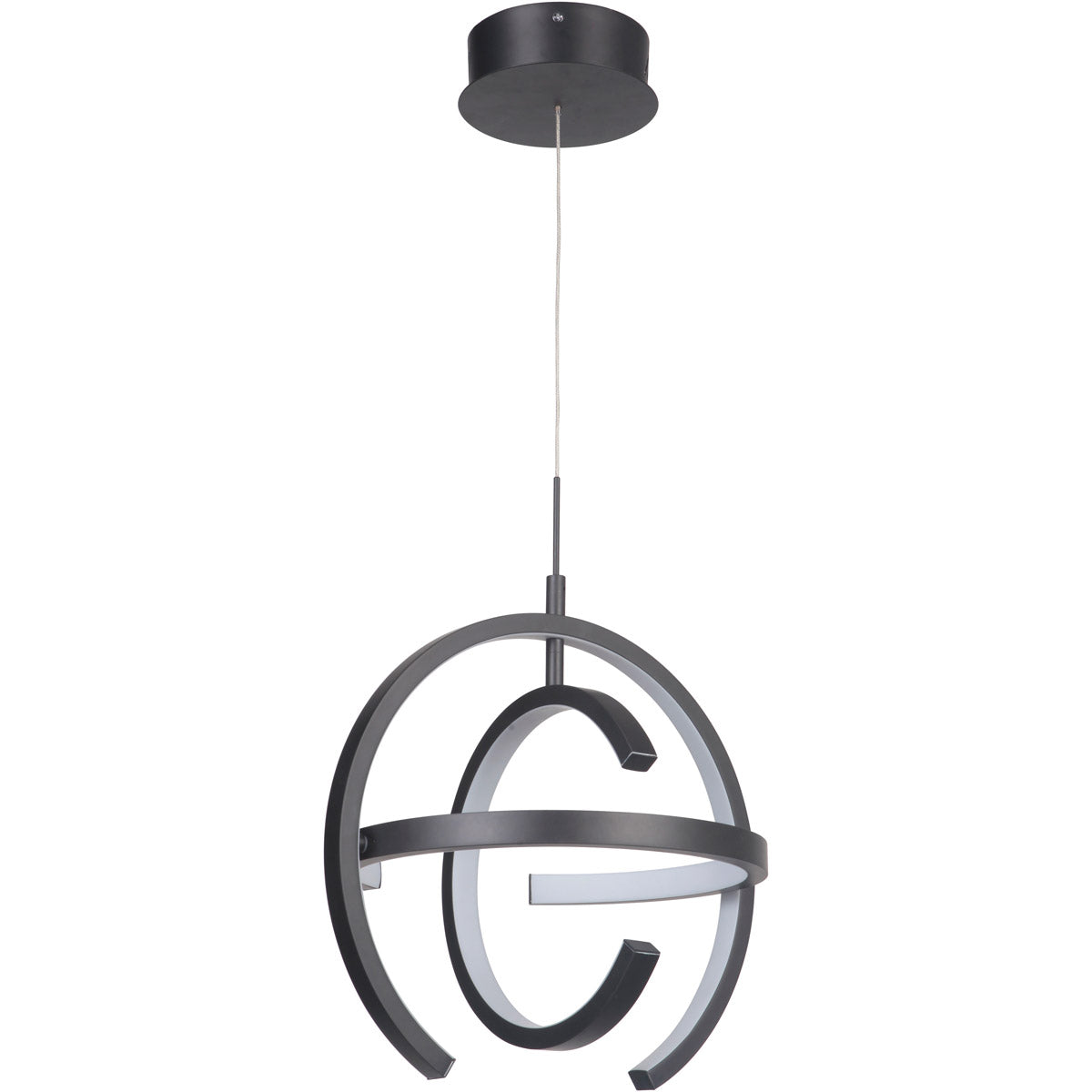 47891-MBK-LED - Dolby 1 Light 13.75" Wide Pendant - Matte Black