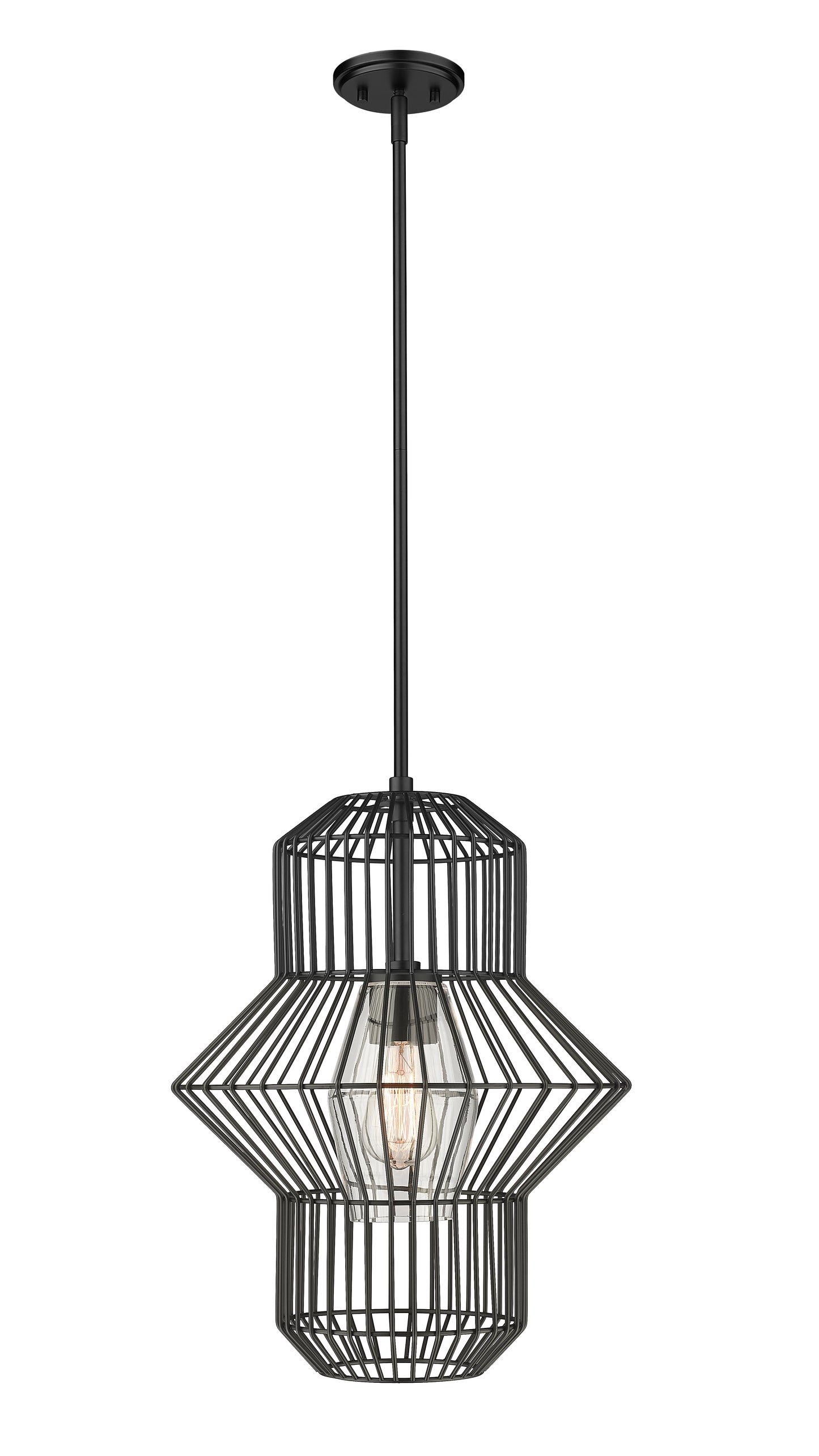 1941P15-MB - Orsay 1 Light 15" Pendant - Matte Black