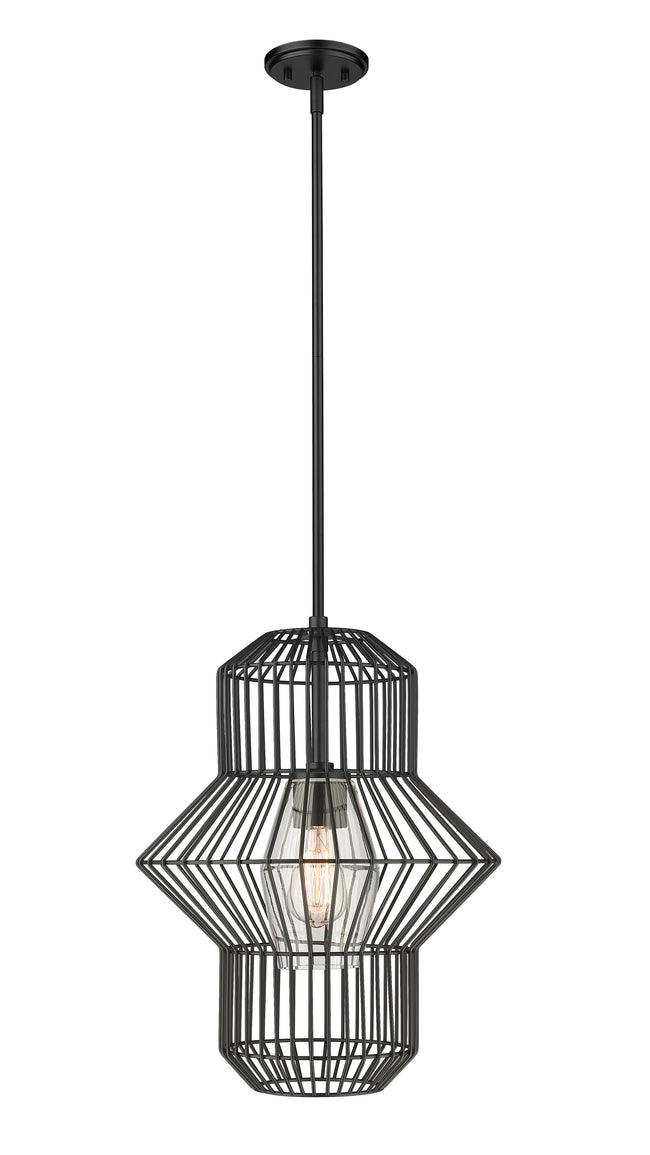 1941P15-MB - Orsay 1 Light 15" Pendant - Matte Black