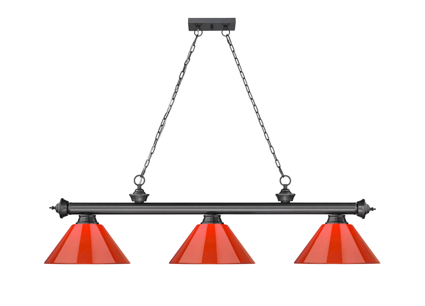 2306-3BP-PRD - Cordon 3 Light 57" Billiard - Bronze Plate